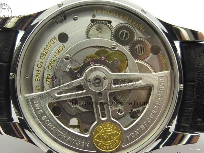 MIROTIME 0714 Popular Portuguese Flying Tourbillon SS Gray Dial 2 Sub Dials on Black Leather Strap 7159
